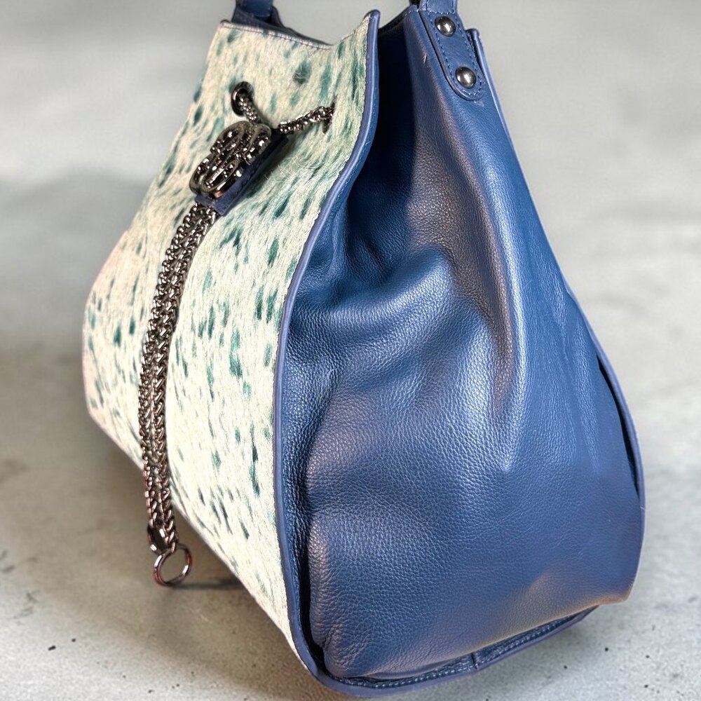 Sharif Legacy Haircalf Leather Drawstring Shoulder Bag - New without tags - Picture 4 of 16